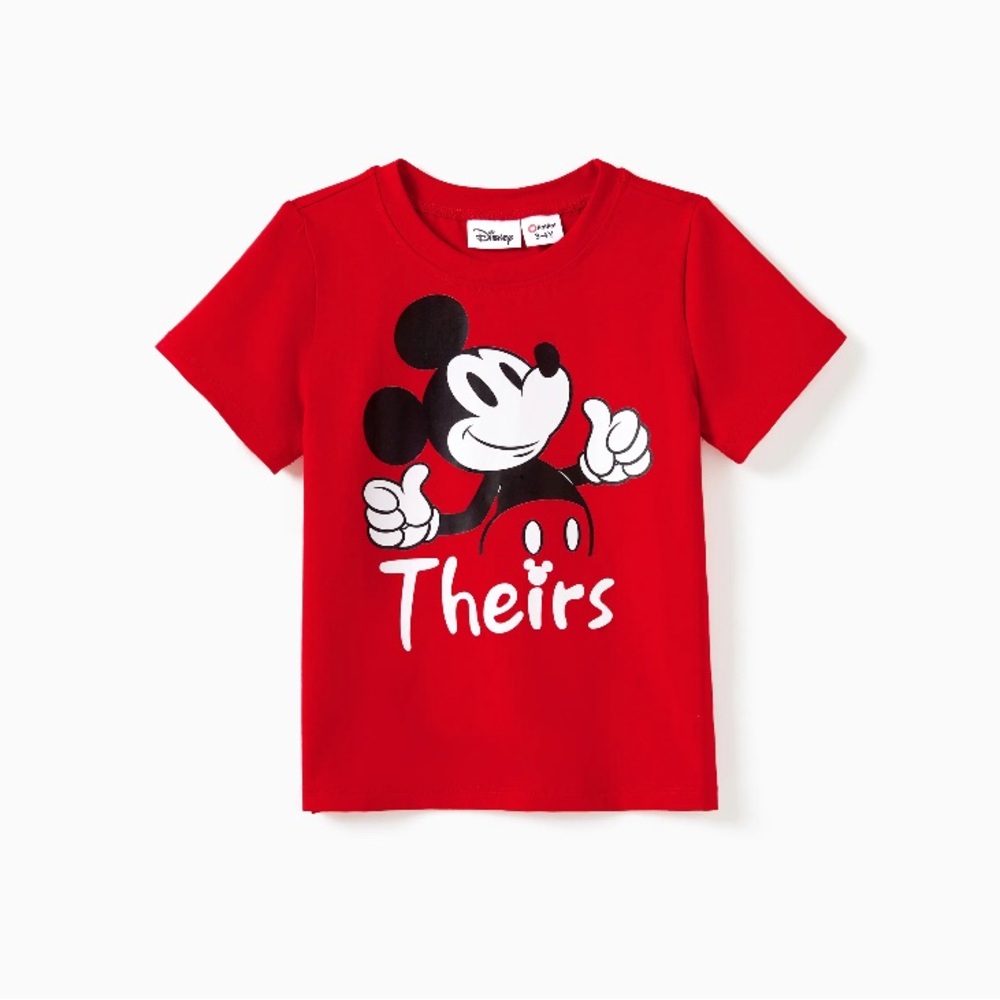 Disney Boy/Girl T-Shirts Cotton Red - Mickey Tee